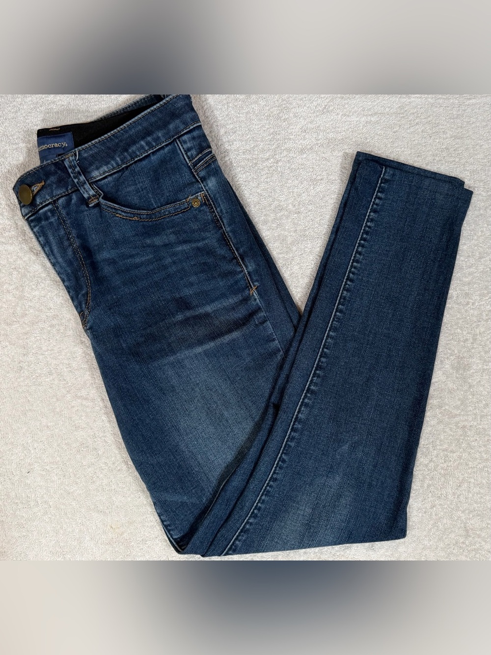 Democracy AbSolution Skinny Jeans Denim Indigo Wash Booty-Lift Mid-Rise Classic